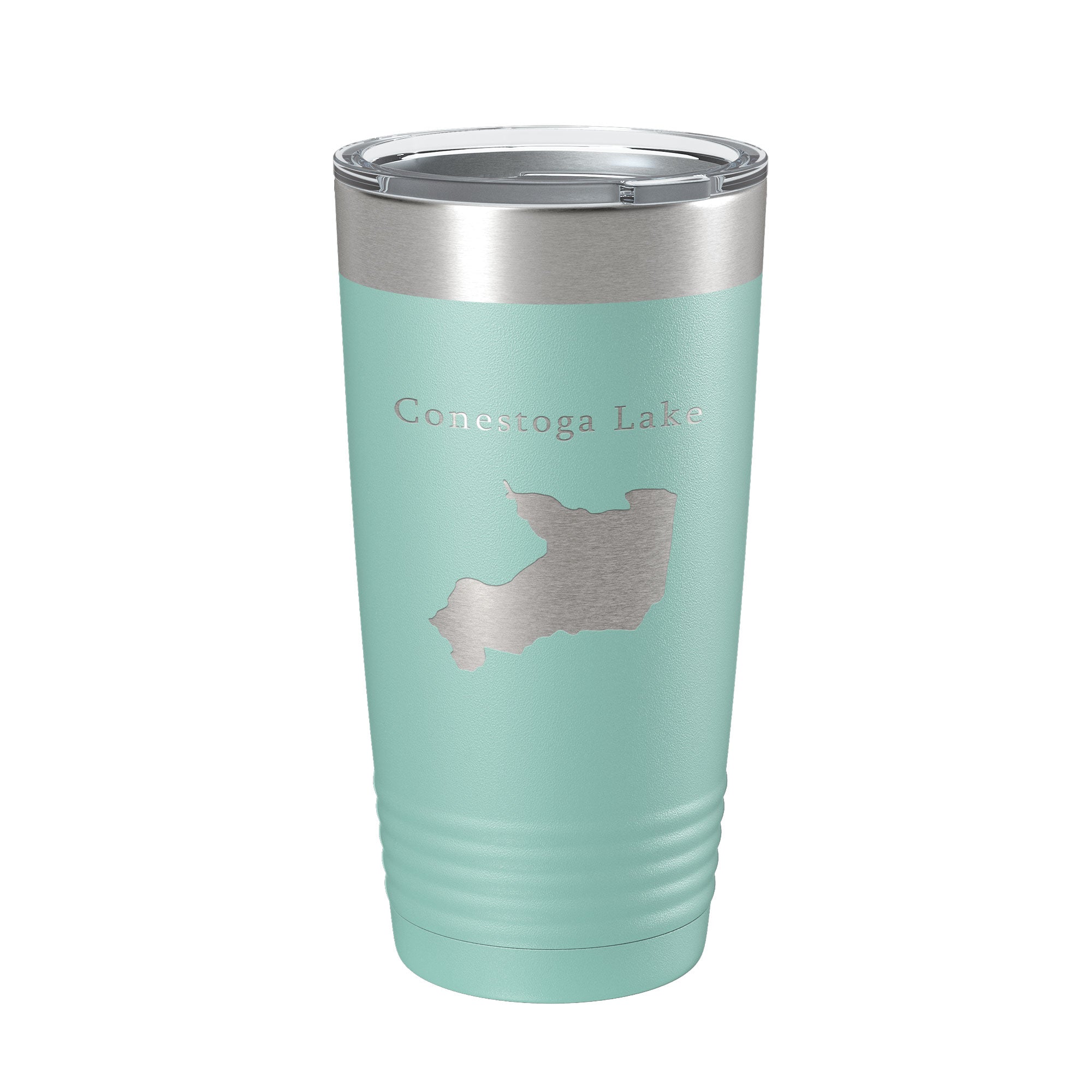 Conestoga Lake Map Tumbler Travel Mug Insulated Laser Engraved Coffee Cup Nebraska 20 oz