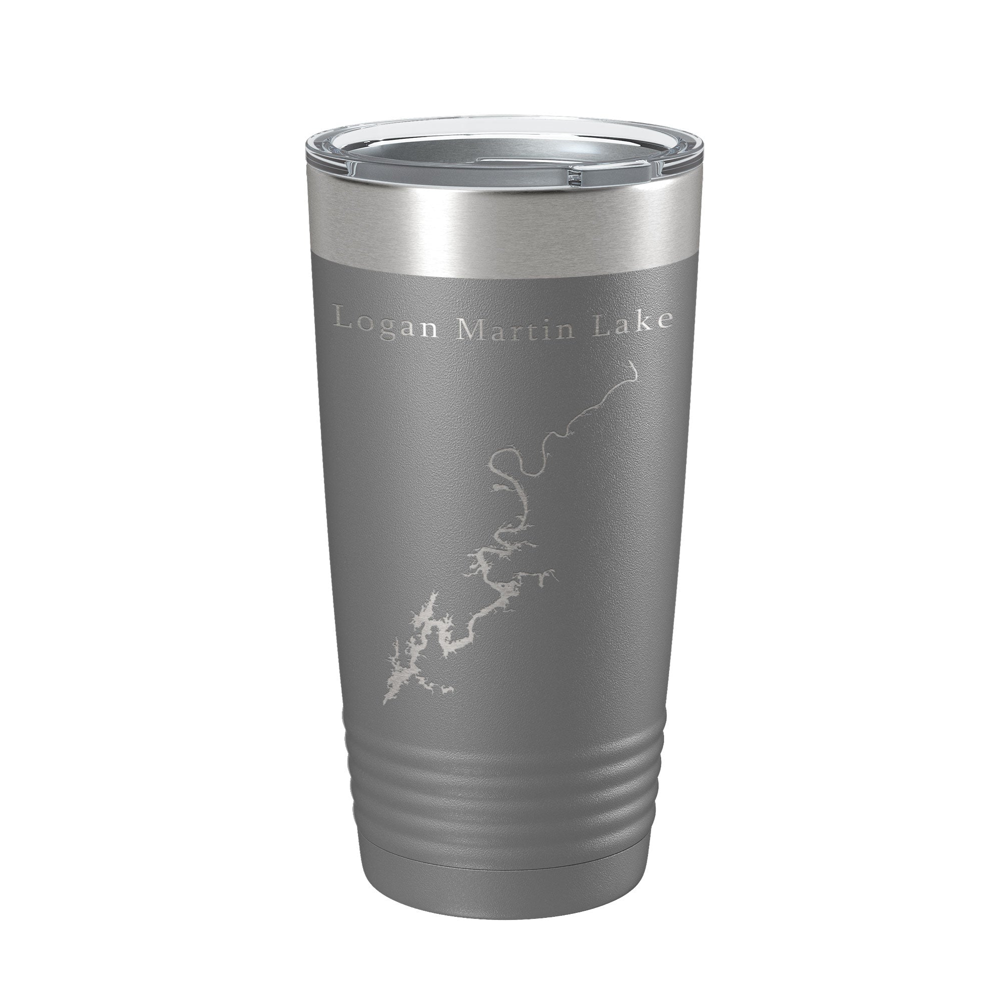 Logan Martin Lake Map Tumbler Travel Mug Insulated Laser Engraved Coffee Cup Alabama 20 oz