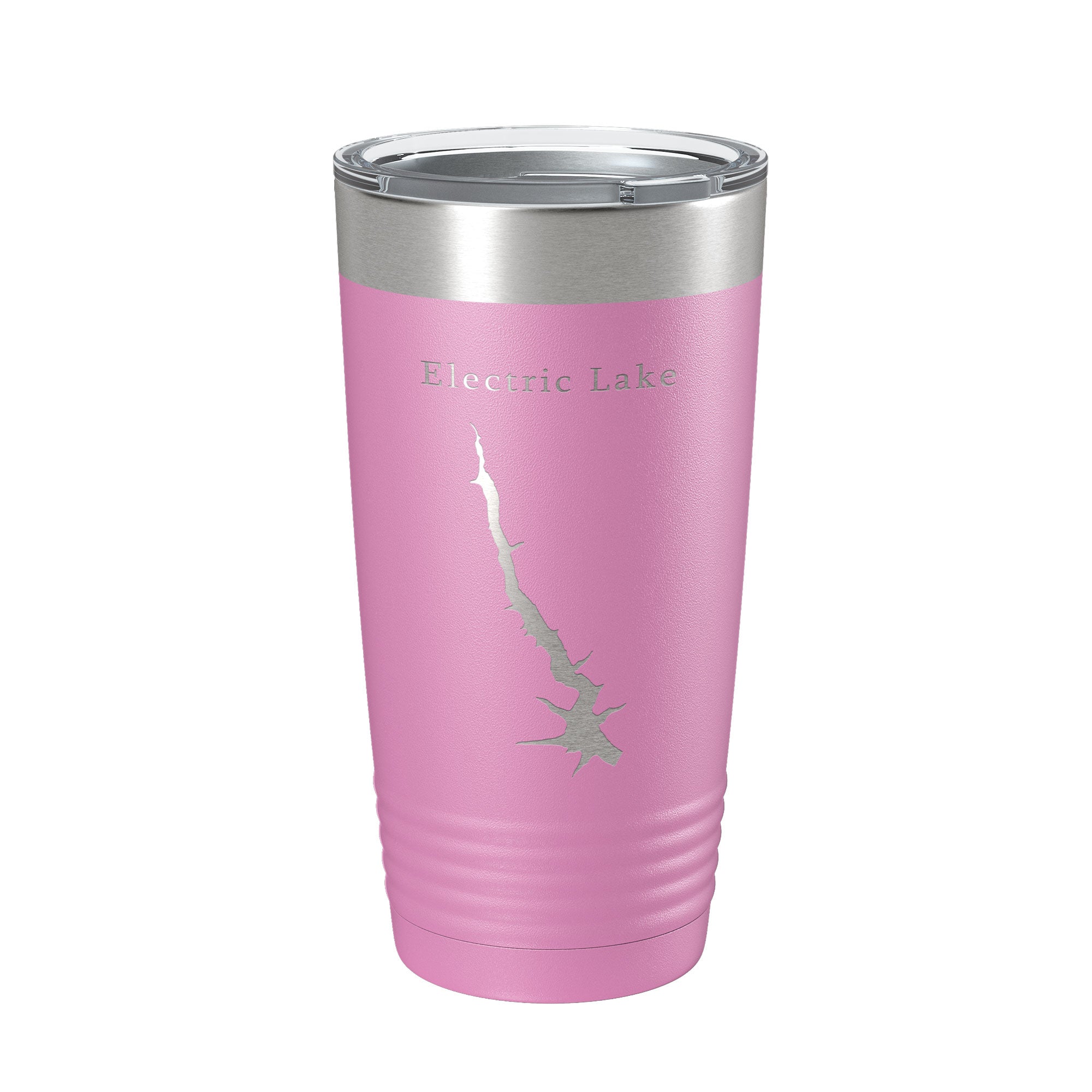 Electric Lake Map Tumbler Travel Mug Insulated Laser Engraved Coffee Cup Utah 20 oz