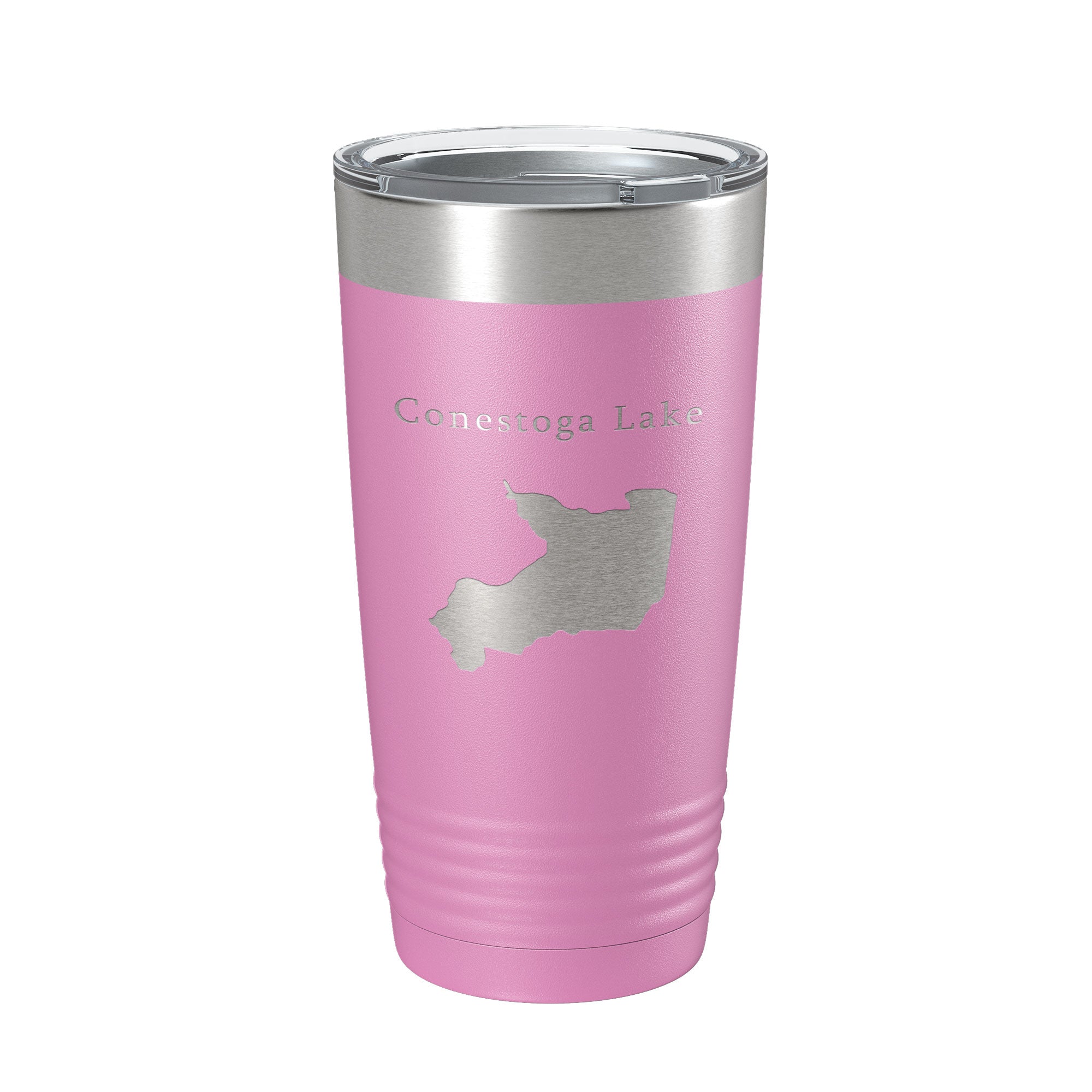 Conestoga Lake Map Tumbler Travel Mug Insulated Laser Engraved Coffee Cup Nebraska 20 oz