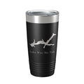Lake Wee-Ma-Tuk Map Tumbler Travel Mug Insulated Laser Engraved Coffee Cup Illinois 20 oz