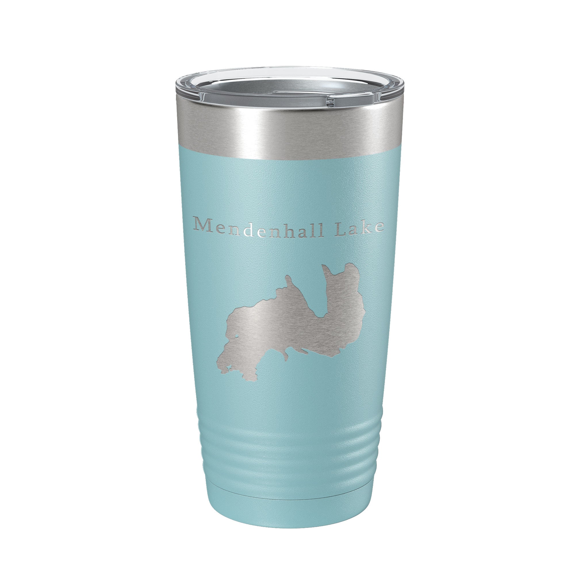 Mendenhall Lake Map Tumbler Travel Mug Insulated Laser Engraved Coffee Cup Alaska 20 oz