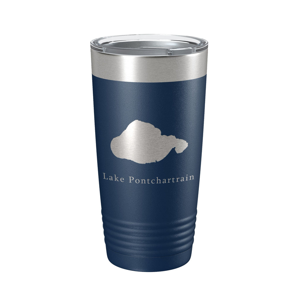 Lake Pontchartrain Map Tumbler Travel Mug Insulated Laser Engraved Coffee Cup New Orleans, Louisiana 20 oz