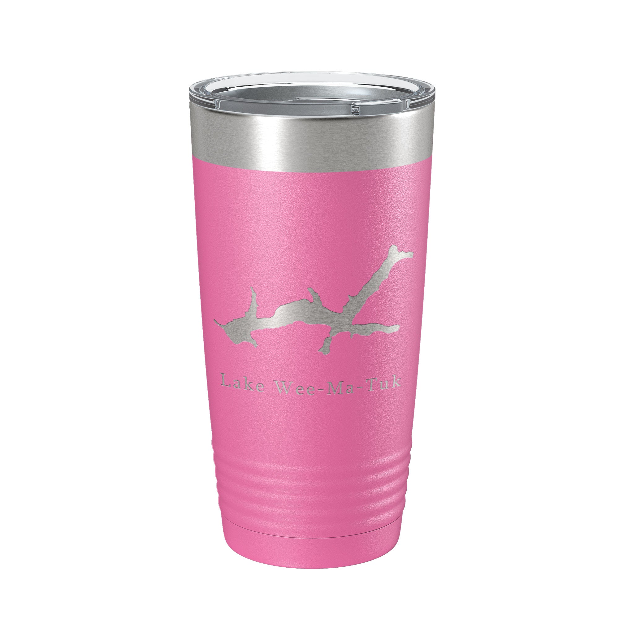 Lake Wee-Ma-Tuk Map Tumbler Travel Mug Insulated Laser Engraved Coffee Cup Illinois 20 oz