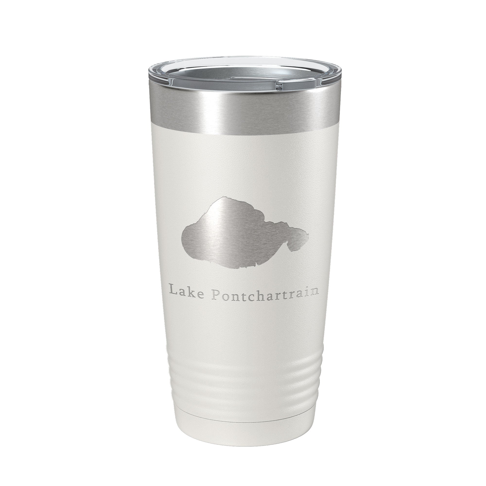 Lake Pontchartrain Map Tumbler Travel Mug Insulated Laser Engraved Coffee Cup New Orleans, Louisiana 20 oz