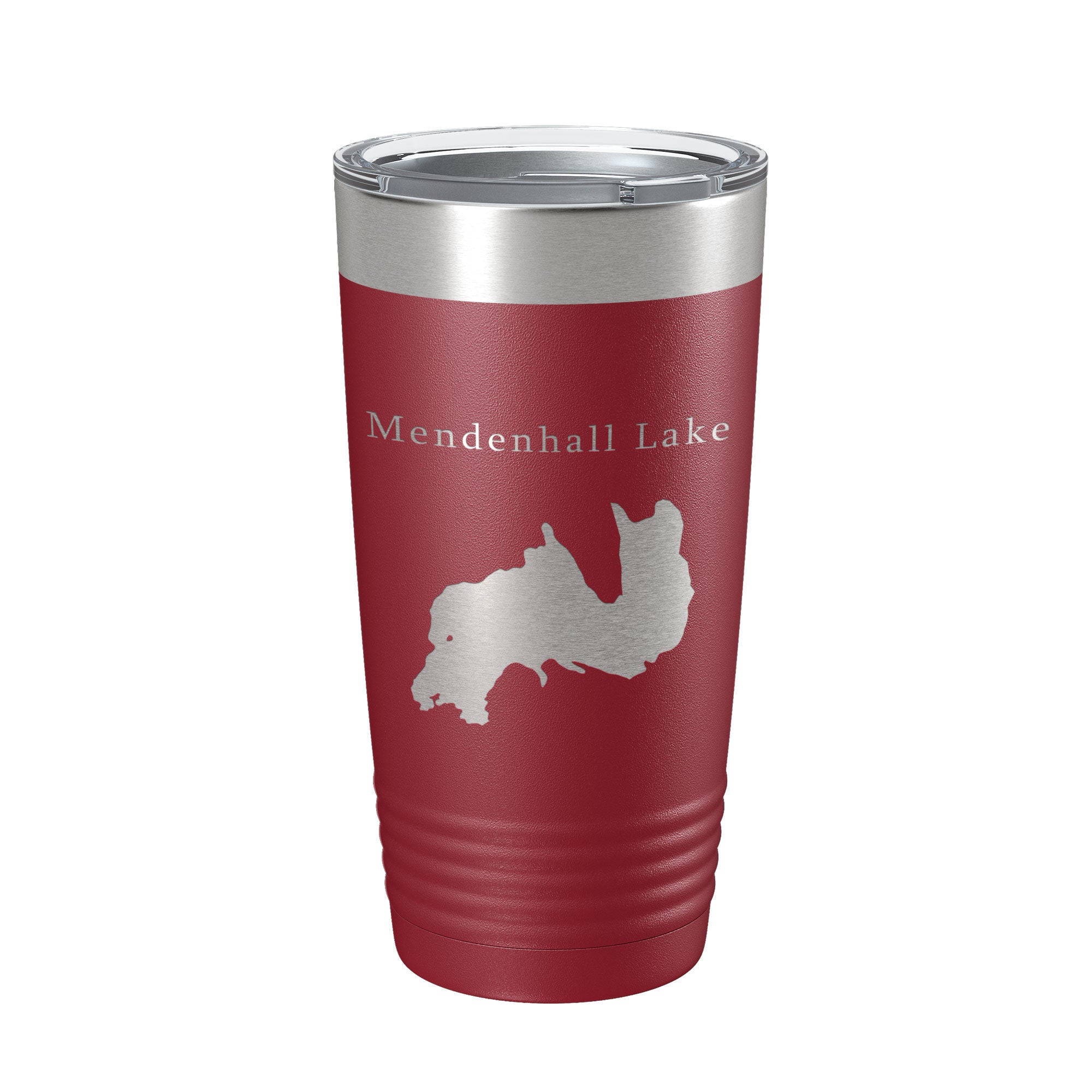 Mendenhall Lake Map Tumbler Travel Mug Insulated Laser Engraved Coffee Cup Alaska 20 oz