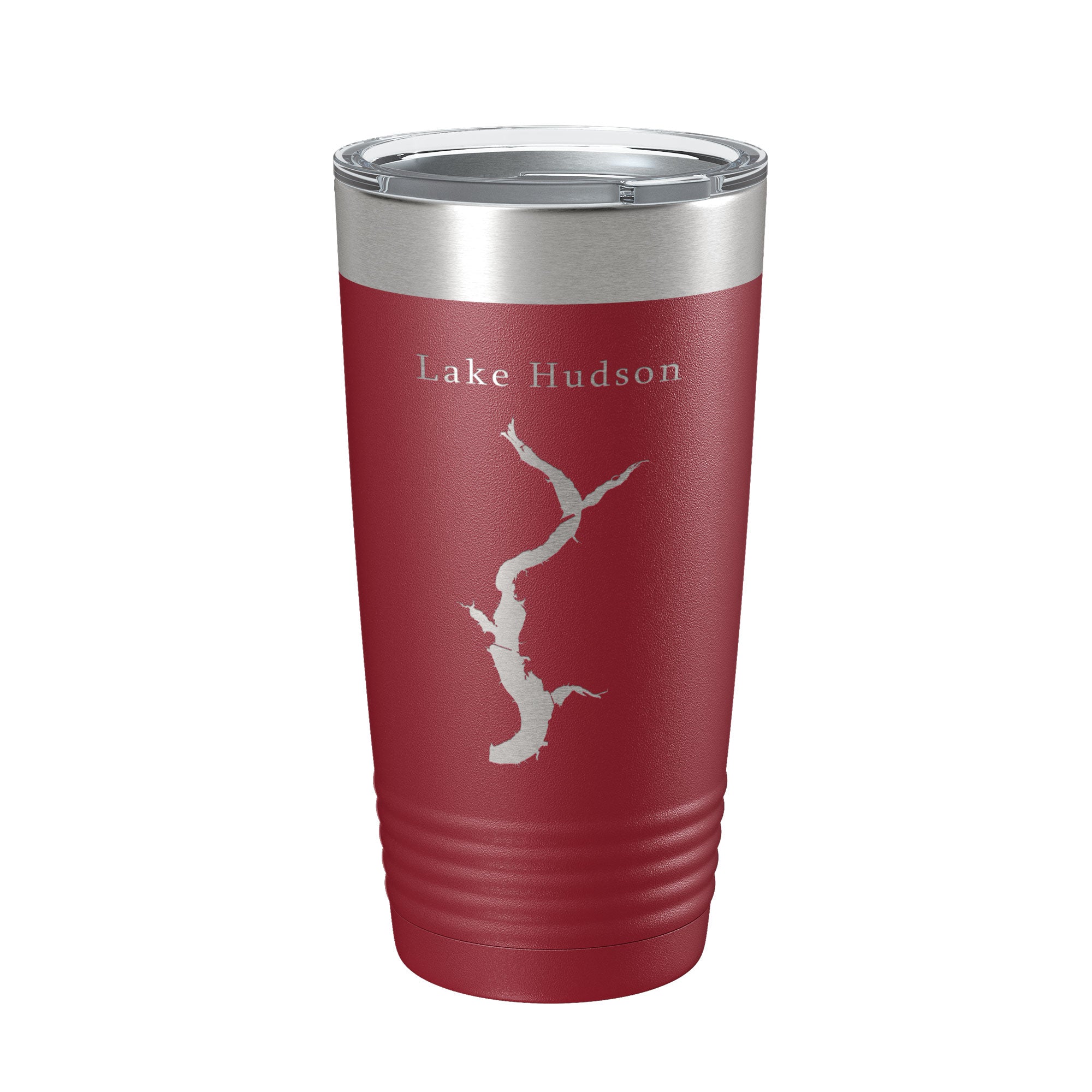 Lake Hudson Map Tumbler Travel Mug Insulated Laser Engraved Coffee Cup Oklahoma 20 oz